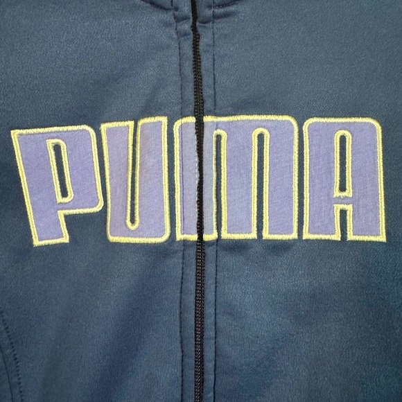 Puma Y2K Fleece Lined Full Zip Warm Cell Jacket Navy M - Picture 8 of 13